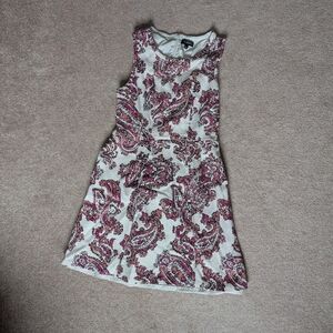 The Limited Pink and White Sleeveless A-Line Mini Dress